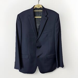 LRL Ralph Lauren Suit Sport Coat Mens 44L Navy Blue Two Button Preppy Classic
